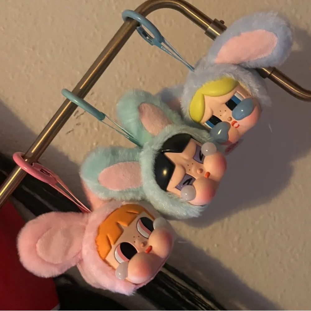 Pop Mart Powerpuff Girls Pendant Keychain Bunny Buttercup